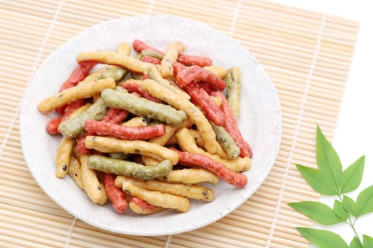 Traditional Japanese snack food, Karinto fried cookies