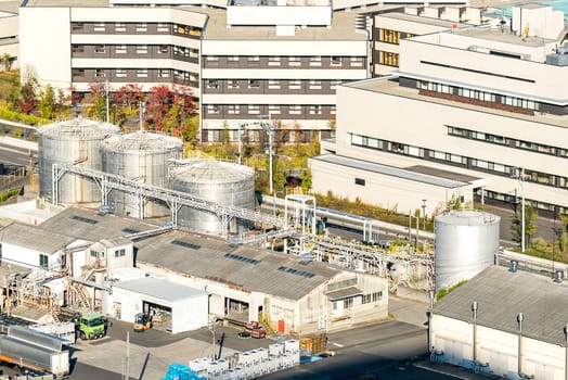 Chemical Factory plant in city of Koriyama Fukushima Tohoku Japan