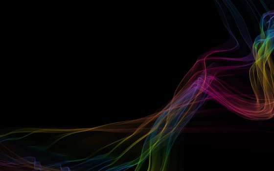 Dark abstract background with a glowing abstract waves, abstract background