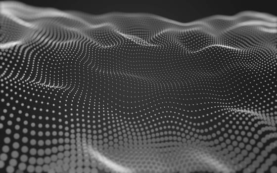 Abstract background. Molecules technology with polygonal shapes, connecting dots and lines. Connection structure. Big data visualization.