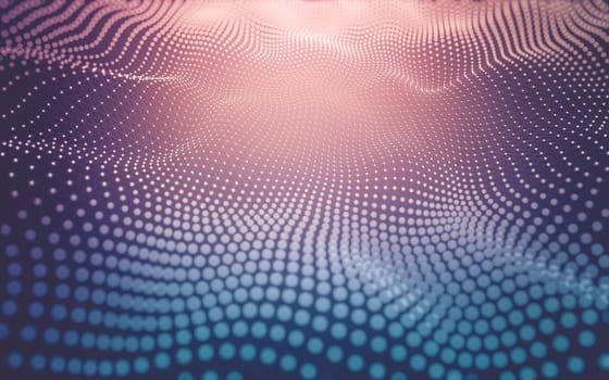 Abstract background. Molecules technology with polygonal shapes, connecting dots and lines. Connection structure. Big data visualization.
