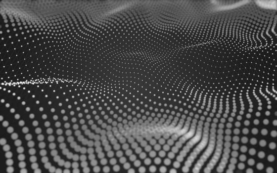 Abstract background. Molecules technology with polygonal shapes, connecting dots and lines. Connection structure. Big data visualization.