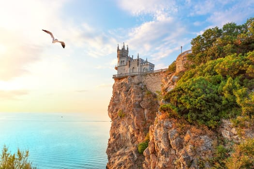 The Swallow Nest and the Black sea scenery, Crimea.