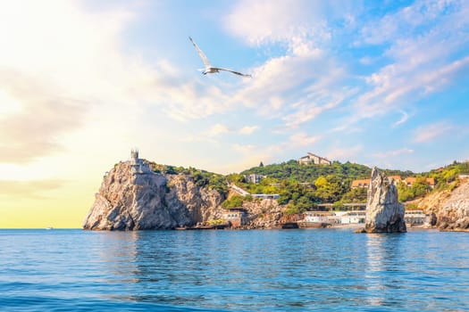 The Swallow Nest in Crimea, beautiful sunrise view.
