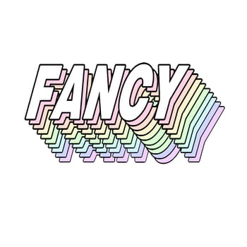 fancy illustration message text retro