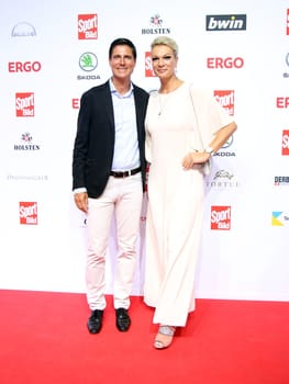 Maria Hoefl-Riesch with husband  Marcus Hoefl,.Sport BILD Award 2019 at the Fischauktionhall Hamburg , 19.08.2019