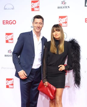 Robert Lewandowski and Anna Lewandowska,.Sport BILD Award 2019 at the Fischauktionhall Hamburg , 19.08.2019
