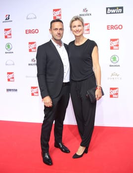 Britta Heidemann with husband,.Sport BILD Award 2019 at the Fischauktionhall Hamburg , 19.08.2019