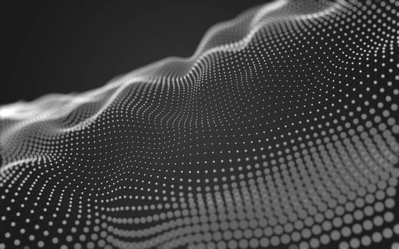 Abstract background. Molecules technology with polygonal shapes, connecting dots and lines. Connection structure. Big data visualization.