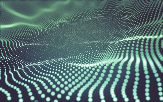 Abstract background. Molecules technology with polygonal shapes, connecting dots and lines. Connection structure. Big data visualization.