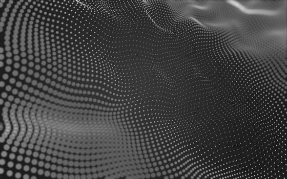Abstract background. Molecules technology with polygonal shapes, connecting dots and lines. Connection structure. Big data visualization.