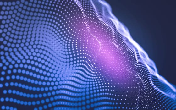 Abstract background. Molecules technology with polygonal shapes, connecting dots and lines. Connection structure. Big data visualization.