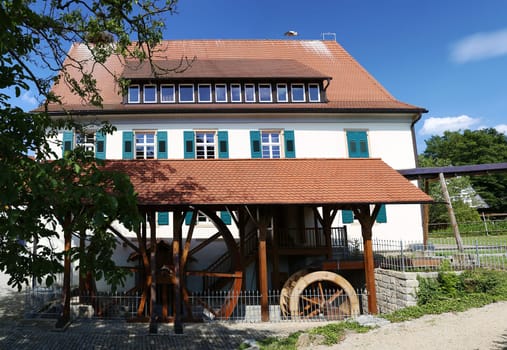 Newly restored mill museum, called Frick mill, with working mill in Müllheim, Baden.