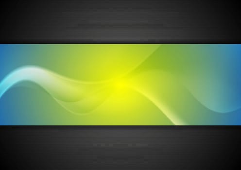 Abstract bright wavy banners. Vector background