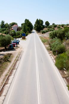 local road at a resort in Greece