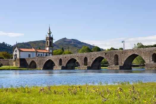 roman bridge of Ponte de Lima in Portugal