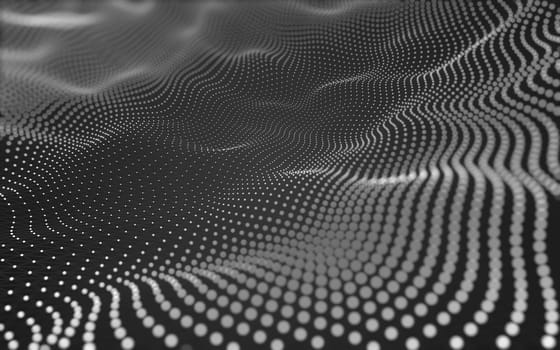 Abstract background. Molecules technology with polygonal shapes, connecting dots and lines. Connection structure. Big data visualization.