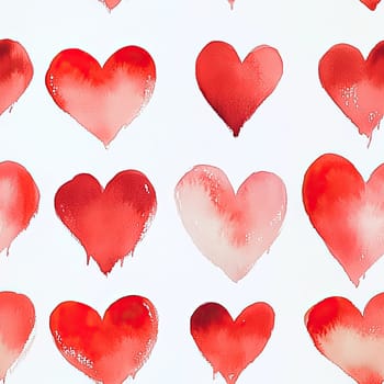 This tile showcases a charming array of watercolor red hearts, perfect for enhancing creative projects and adding a touch of warmth to any decor. Ideal for arts and crafts.