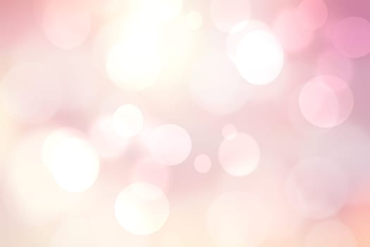 Abstract blurred vivid spring summer light delicate pastel pink bokeh background texture with bright soft color circles. Space for your text. Beautiful backdrop illustration.