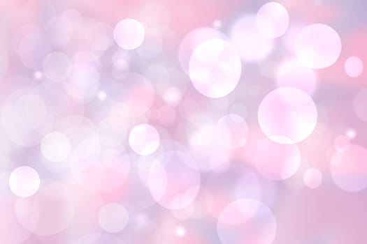 Abstract blurred vivid spring summer light delicate pink pastel bokeh background texture with bright soft color circles. Space for your text. Beautiful backdrop illustration.