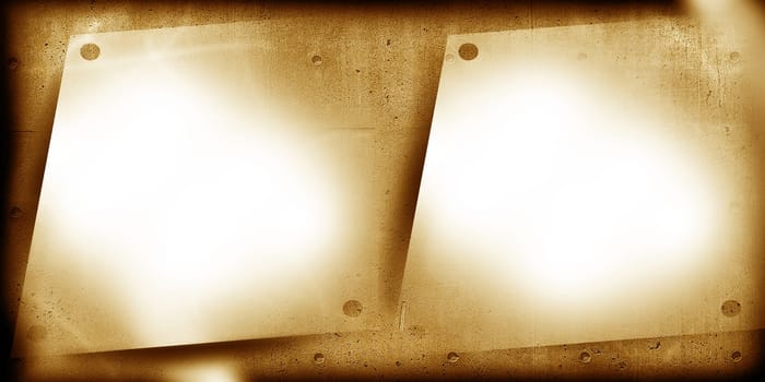 Two Lighted Frames on Concret Old Texture Wedding Digital Background