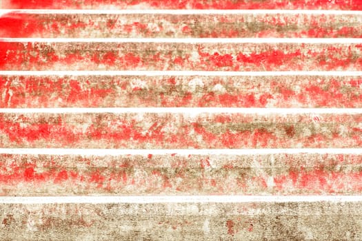 The close-up of the surface of red stairs....