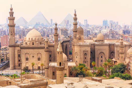 Mosque-Madrassa of Sultan Hassan in the Old city of Cairo, Egypt.