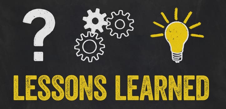 Question Mark, Gears, Light Bulb Concept - Lessons learned