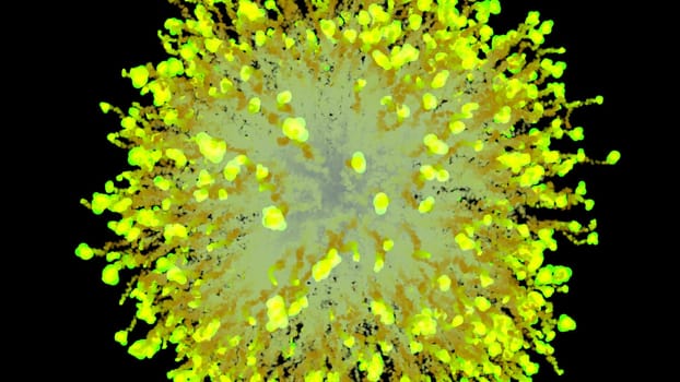 3d illustrations, The movement of the Free-form clouds, such as small green leaves