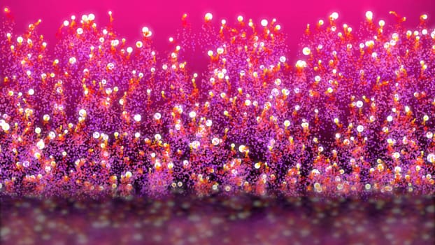 3D illustration, Small ball circle ball Free movement is raising and releasing particles to diffuse.