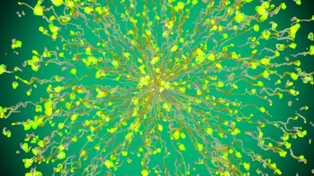 3d illustrations, The movement of the Free-form clouds, such as small green leaves