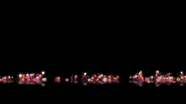 3D illustration, Small ball circle ball Free movement is raising and releasing particles to diffuse.