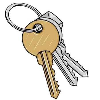 keys security object property safety door illustration