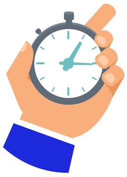 hand holding time cloak illustration