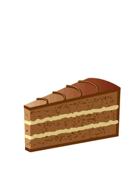 chocolate cake dessert piece slice cocoa confectionery illustration