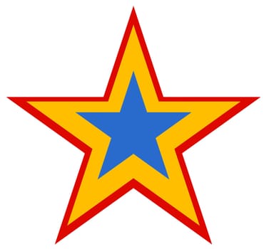 star red blue yellow classic element single object illustration