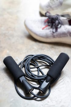 Equipment for jump rope sports, stock photo