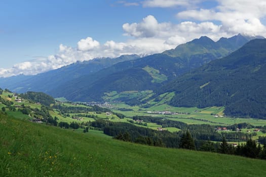 The Salzach Valley in Pinzgau between Hollersbach and Mittersill