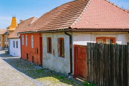 Street in Old Town of Sighisoara, Romania