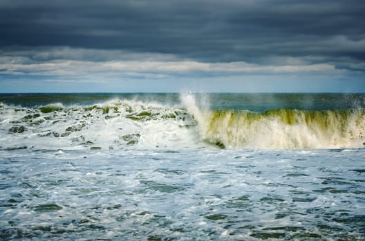 Wave During the Storm on the Black Sea