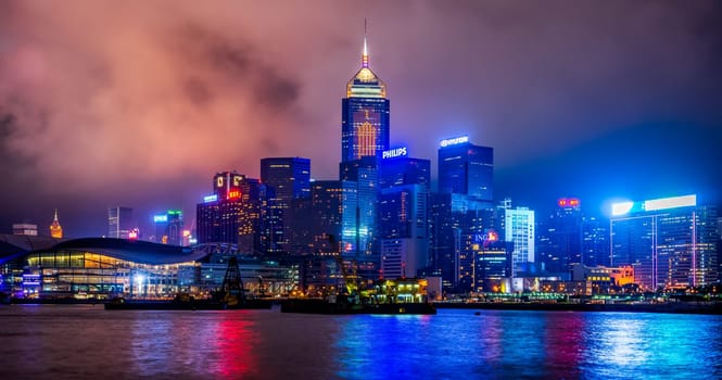 Hong Kong, March 2013 Symphony of Lights is a daily show in Hong Kong It is the world largest permanent light and sound show, Guinness World Records