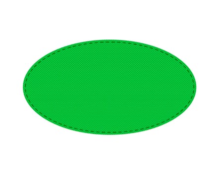 Oval patch with stitches