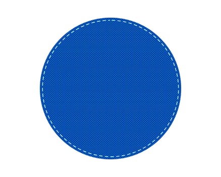 Round patch with stitches