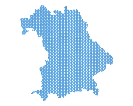 Plain map of Bavaria