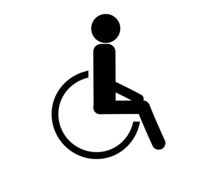 Symbol für Menschen mit Rollstuhl