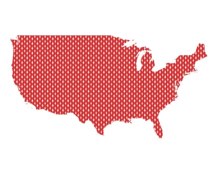 Plain map of the USA