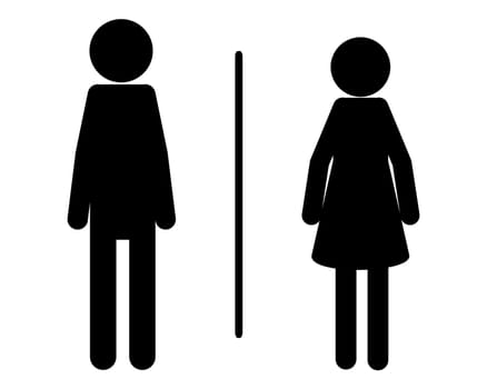 Symbol für öffentliche Toiletten