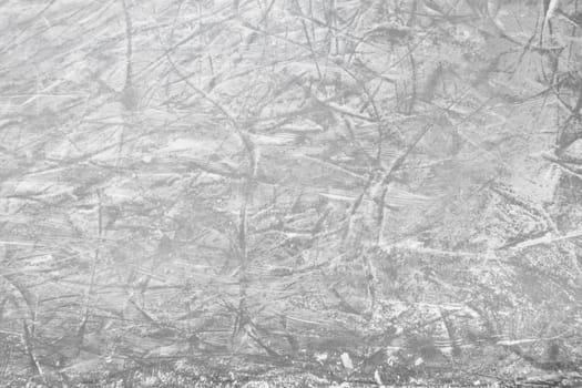 Scratches of skates on the ice of skating-rink. Ideal for concepts and backgrounds.