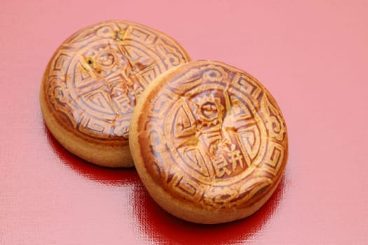 Traditional mooncake for Chinese mid autumn festival