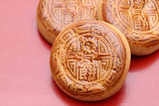 Traditional mooncake for Chinese mid autumn festival